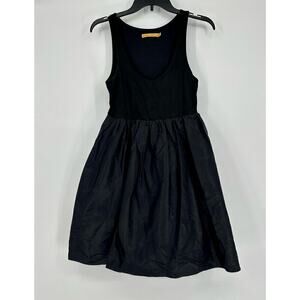 Alice + Olivia Sleeveless Black Taffeta Fit & Flare Cocktail Dress Size S